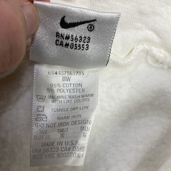 Vintage Nike White Side Swoosh Sweatshirt Size XL - Picture 4 of 5